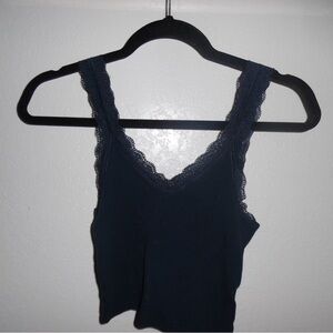 American Eagle Outfitters Dark Ribbed Tank